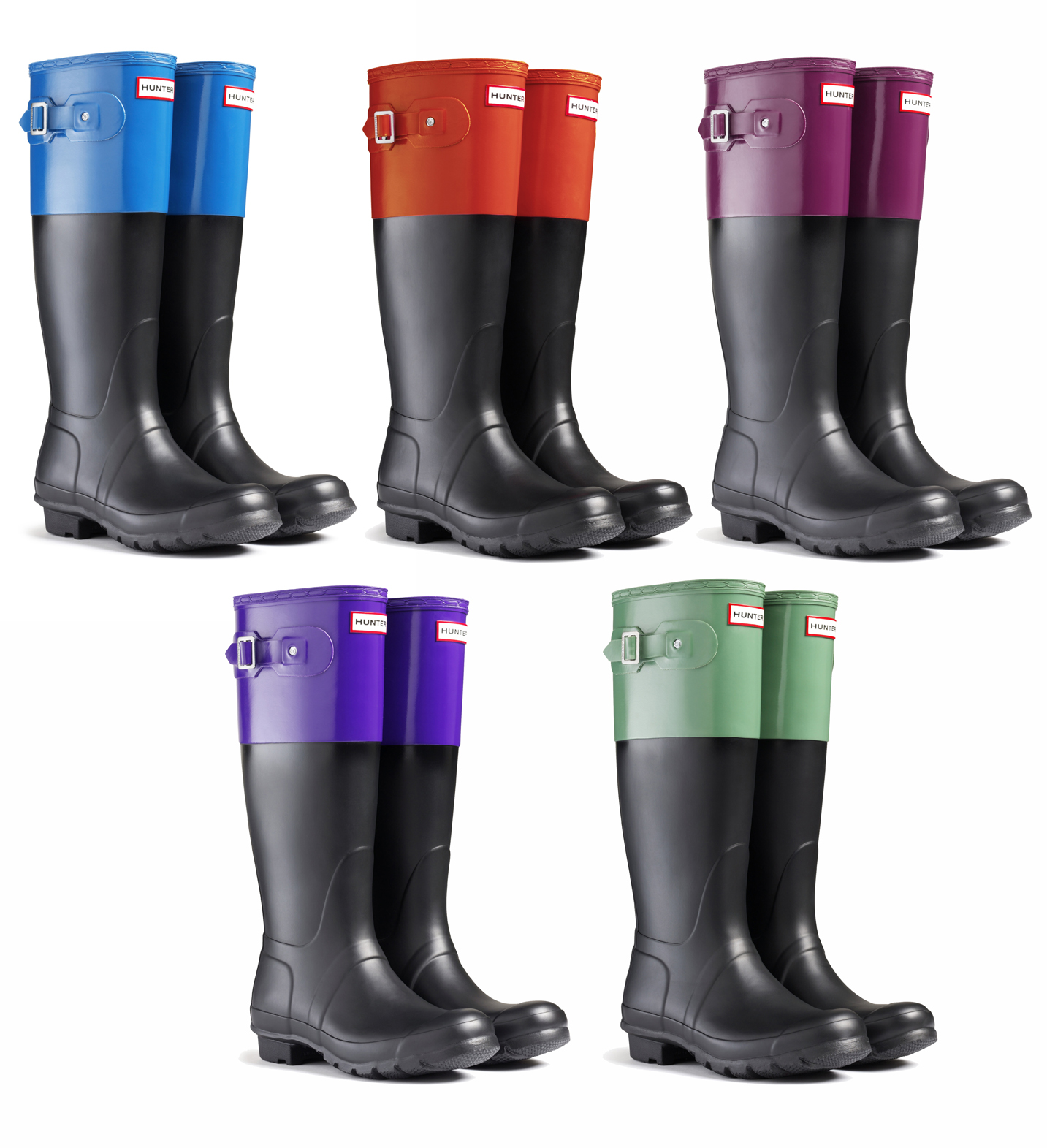 two tone hunter boots