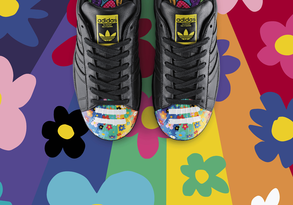 Floral Details on The Pharrell Williams x adidas Originals Superstar  Supershell •