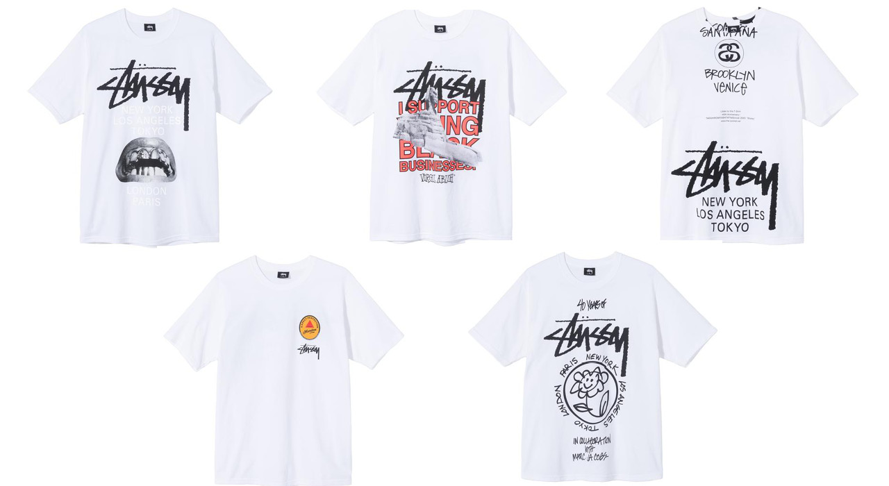 Stussy X Virgil Abloh World Tour Collection T-Shirt White for Men