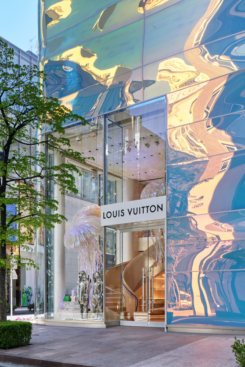 Louis Vuitton Flagship Store In Japan Stock Photo - Download Image